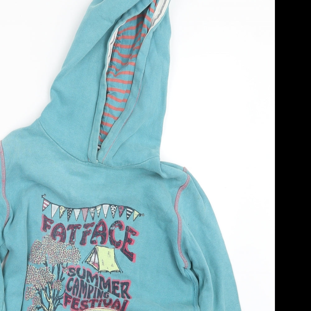 Fat Face Girls Blue   Pullover Hoodie Size 12-13 Years