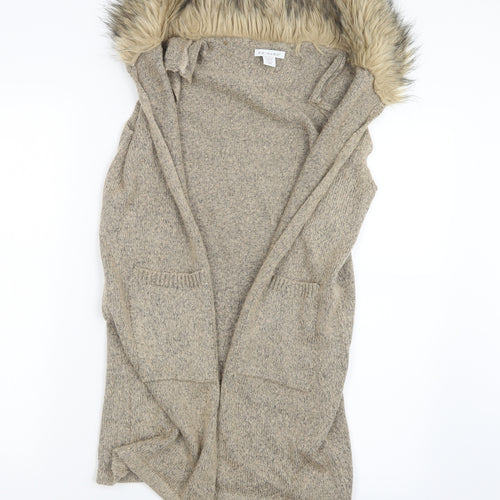 Primark Girls Beige  Knit Cardigan Jumper Size 12-13 Years