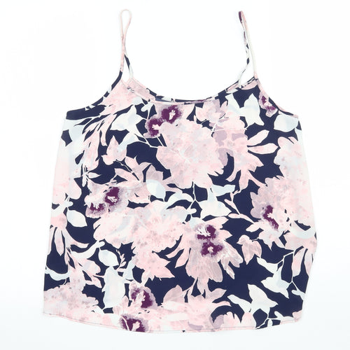 Matalan Womens Pink Floral Jersey Basic Tank Size 10