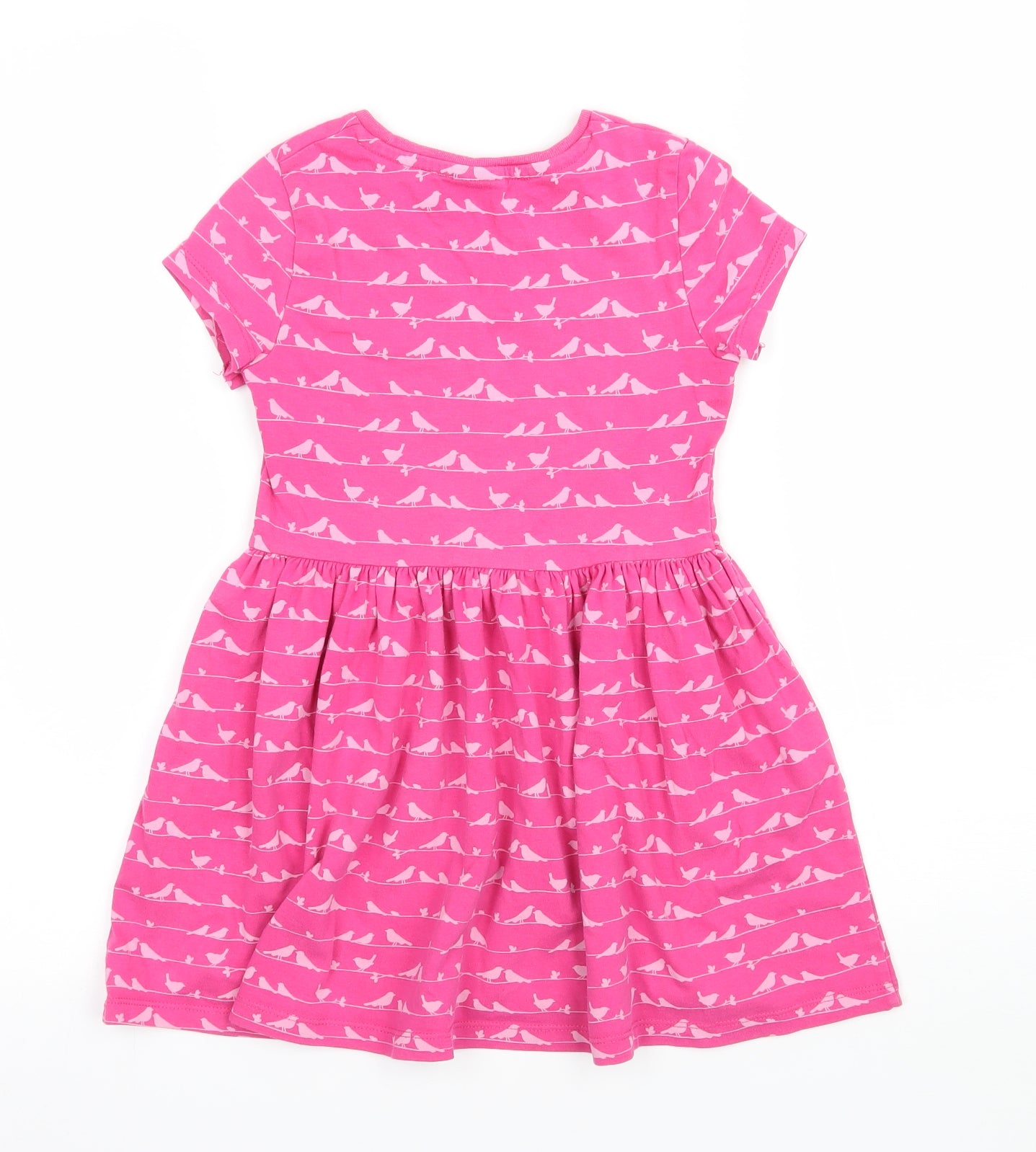 F&F Girls Pink Geometric  T-Shirt Dress  Size 4-5 Years