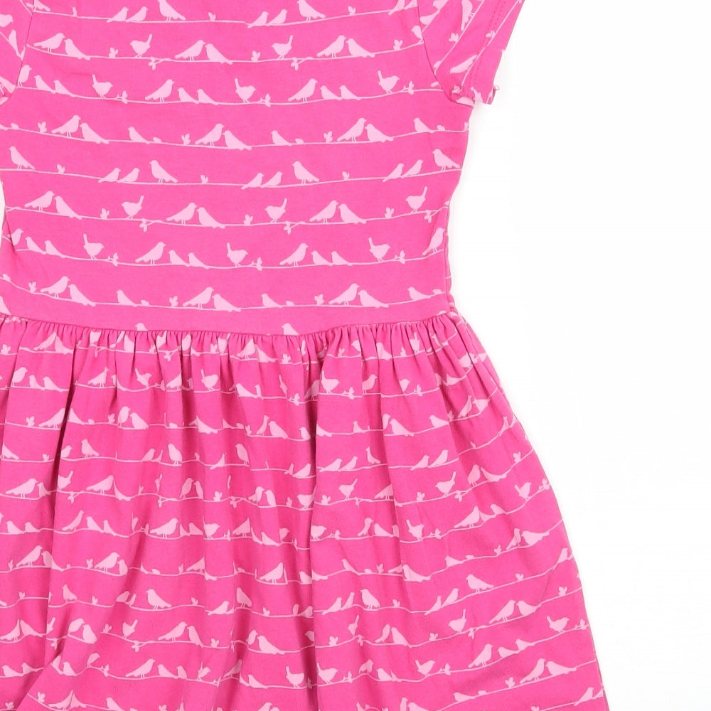 F&F Girls Pink Geometric  T-Shirt Dress  Size 4-5 Years