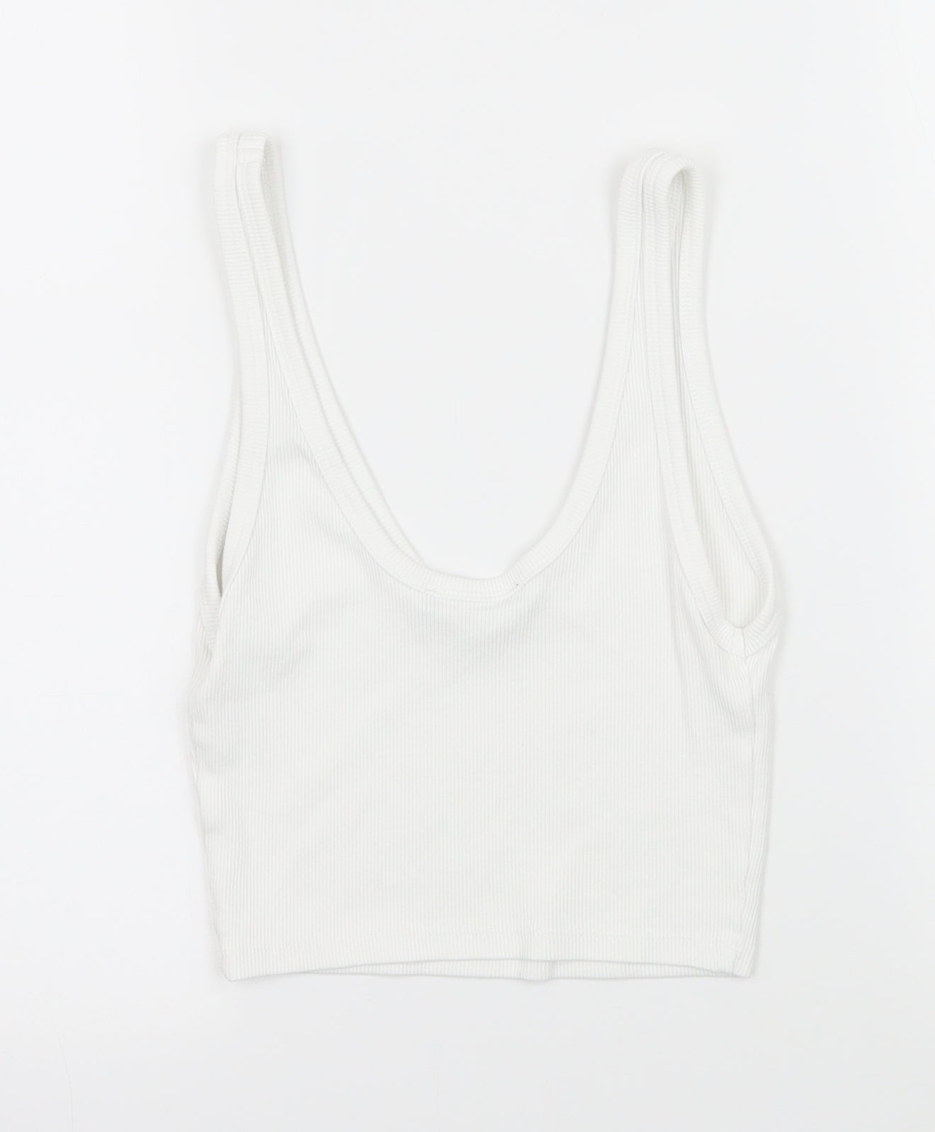 Zara Womens White  Jersey Basic T-Shirt Size 8
