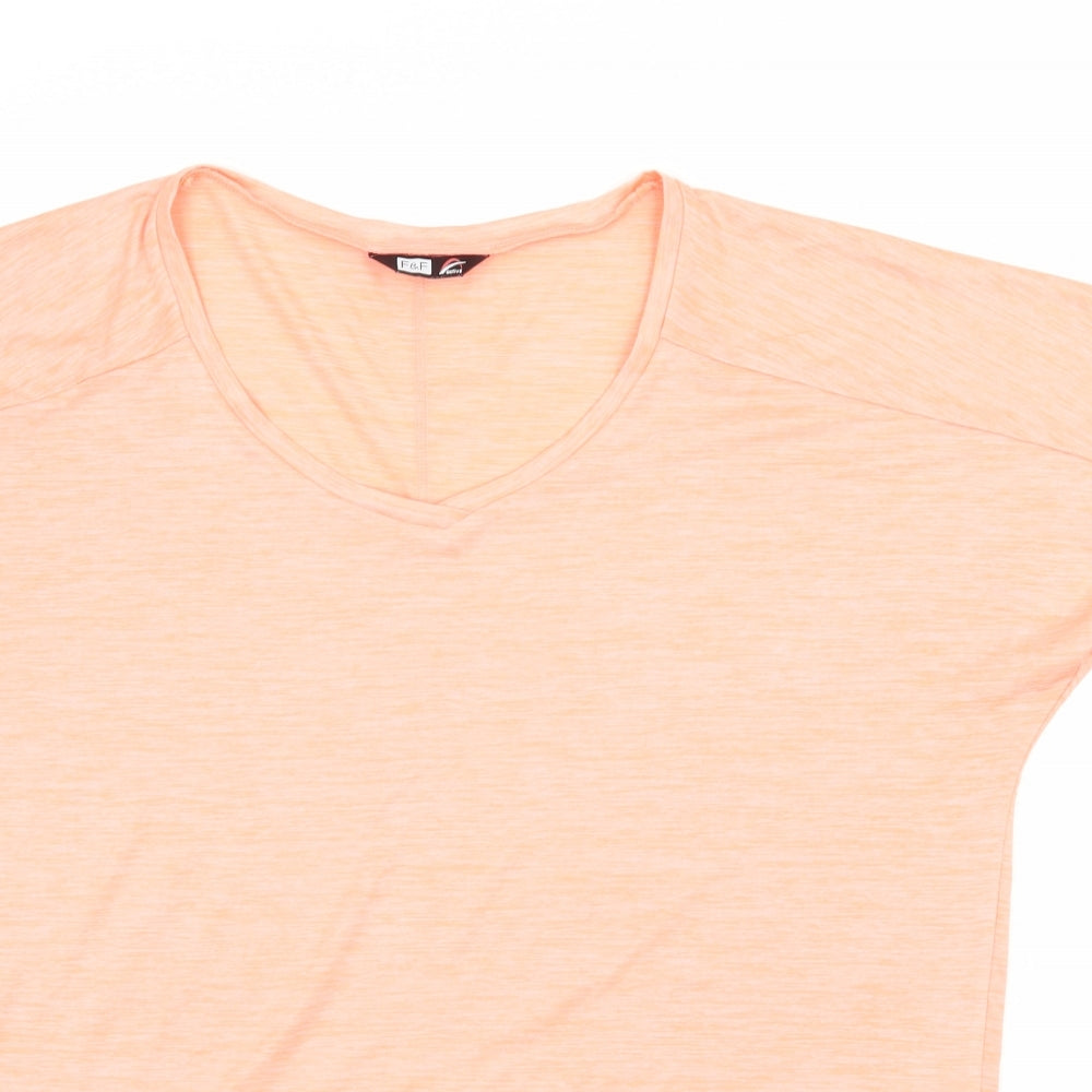 F&F Mens Orange  Jersey Basic T-Shirt Size M