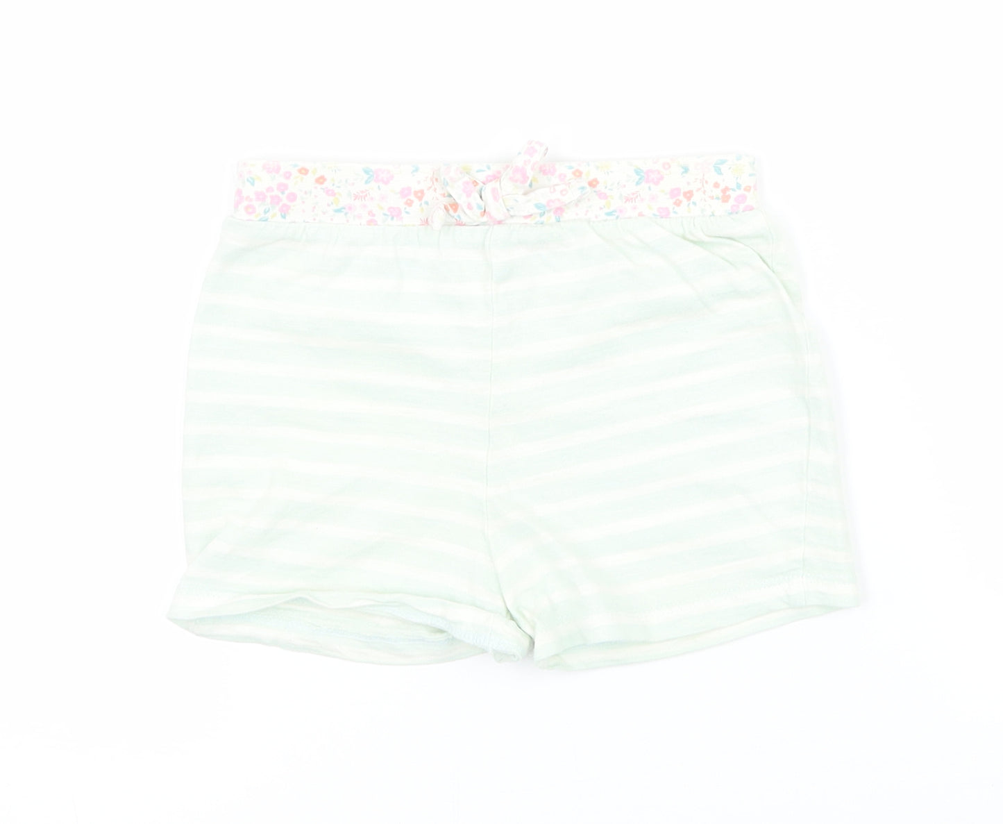 Matalan Girls Green Striped Jersey  Pyjama Pants Size 3-4 Years