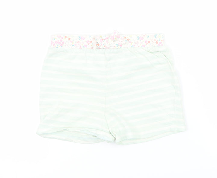 Matalan Girls Green Striped Jersey  Pyjama Pants Size 3-4 Years