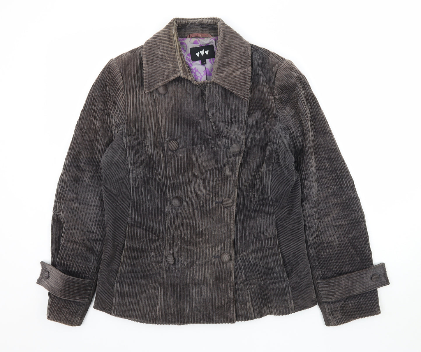 Per Una Womens Brown  Corduroy Jacket Coatigan Size 12
