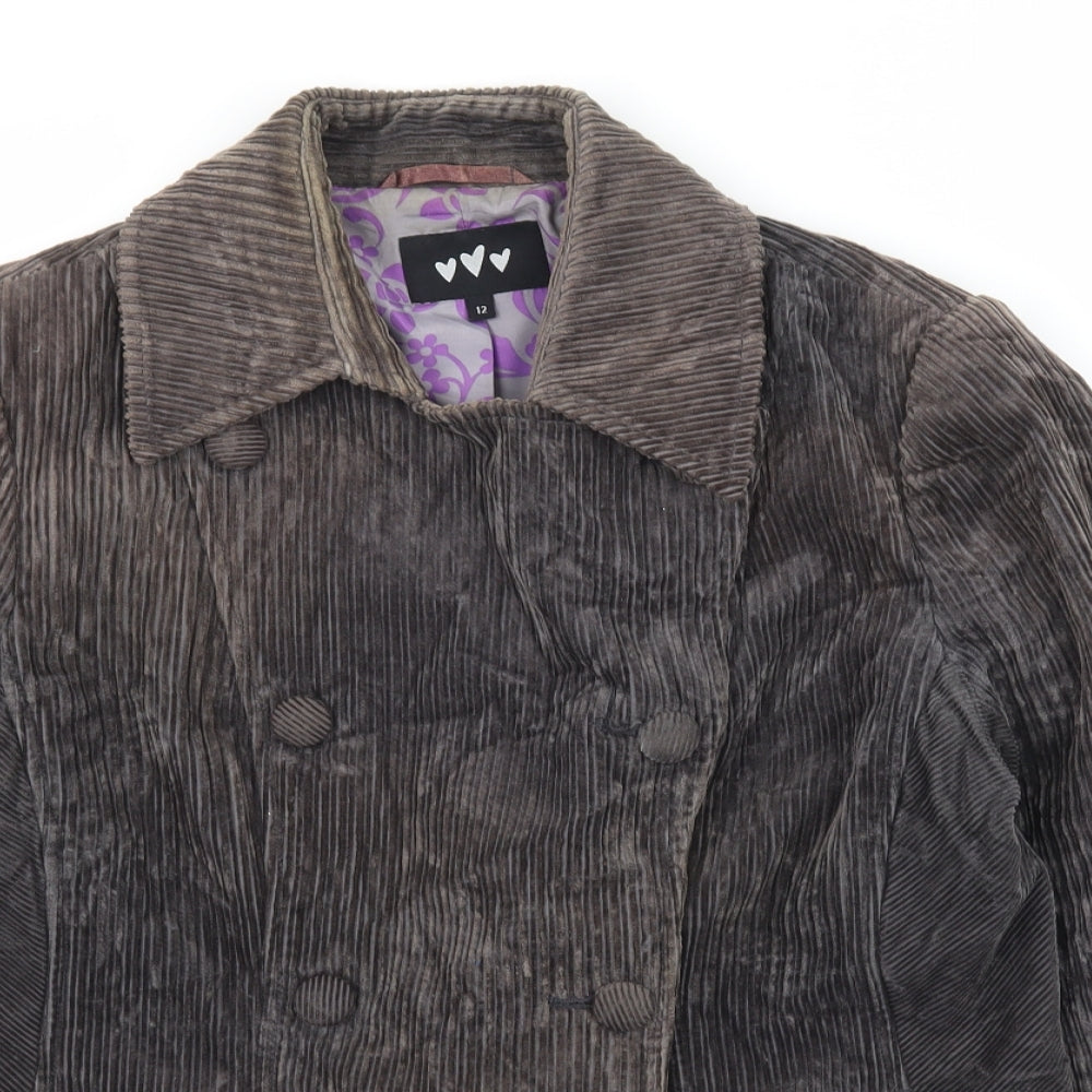 Per Una Womens Brown  Corduroy Jacket Coatigan Size 12