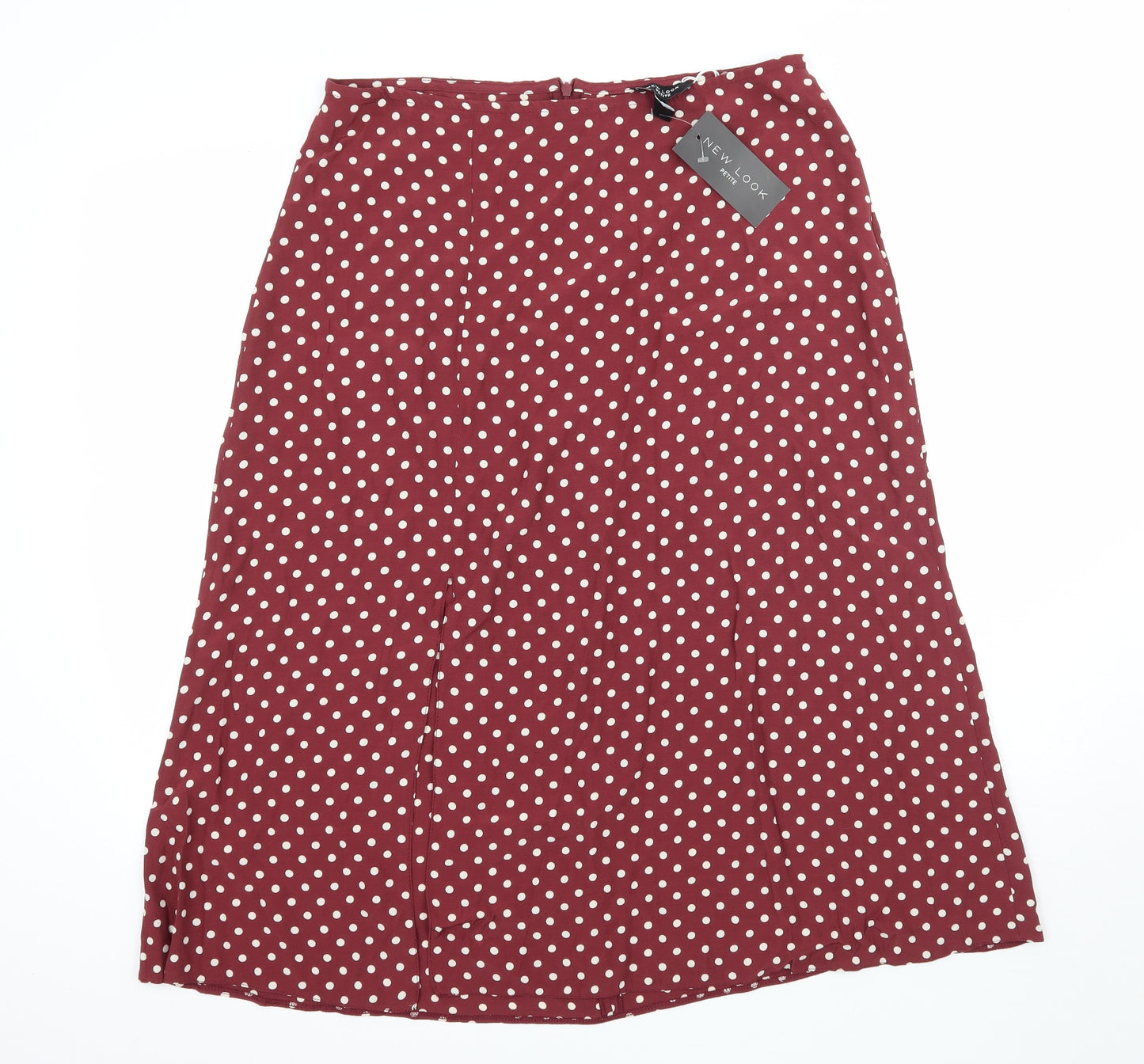 New Look Womens Red Polka Dot  Maxi Skirt Size 16