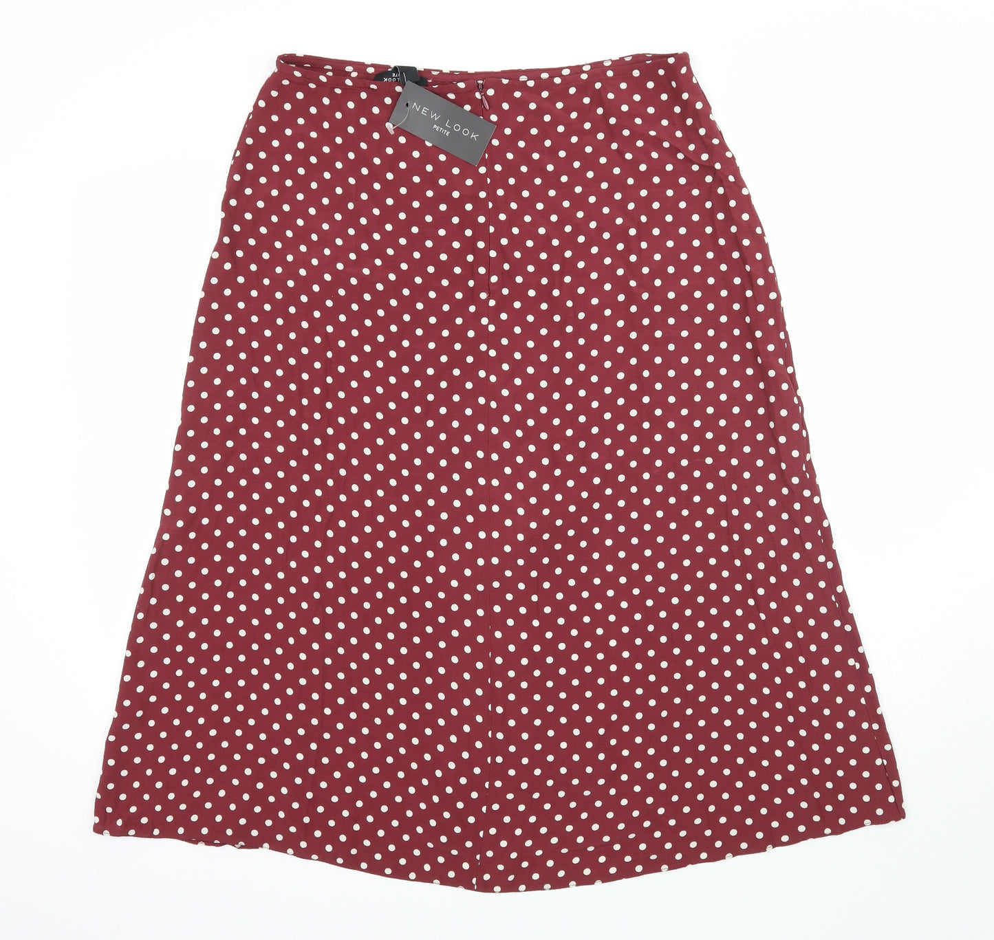 New Look Womens Red Polka Dot  Maxi Skirt Size 16