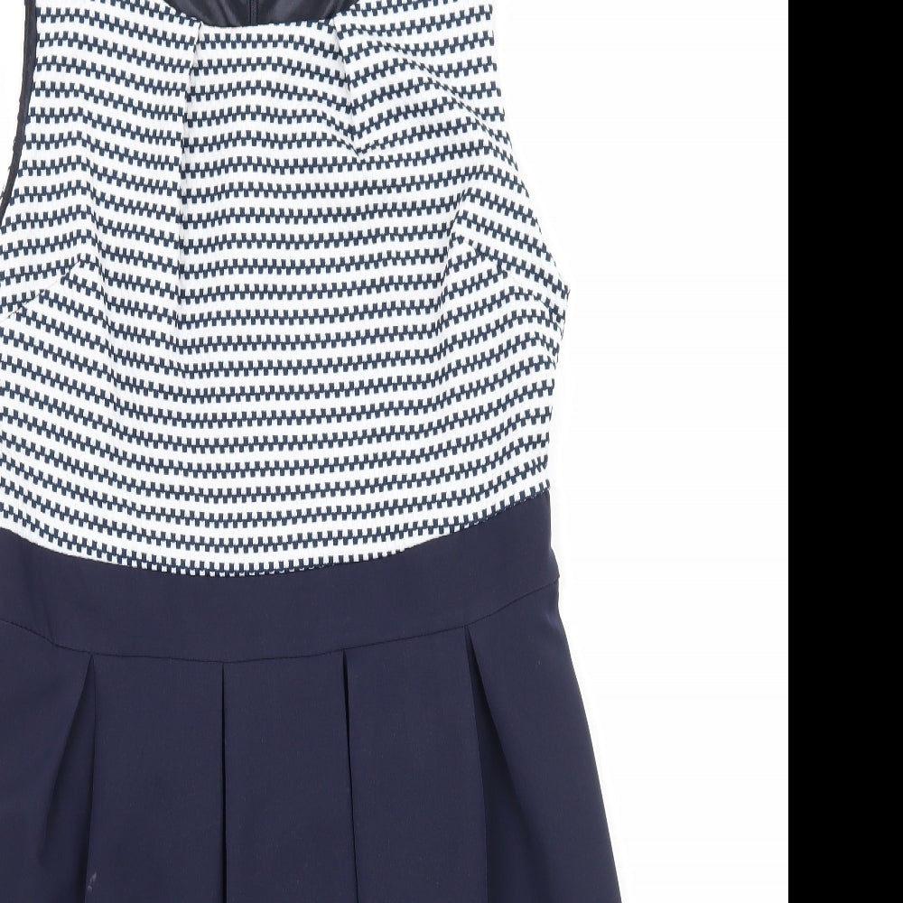 Tenki Womens Blue Houndstooth  Tank Dress  Size 16