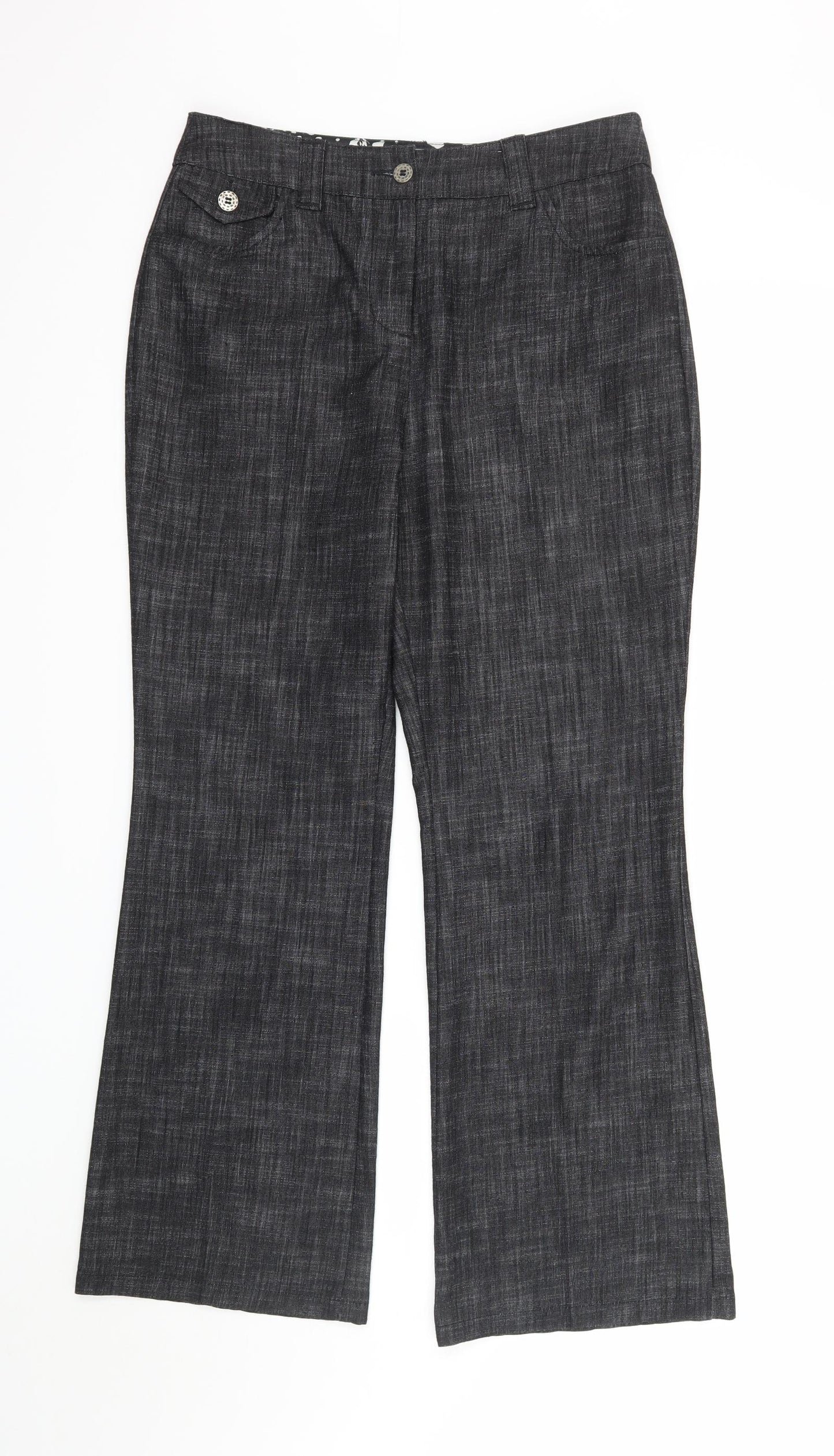 Per Una Womens Black   Trousers  Size 10 L28 in