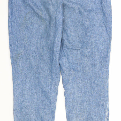 Boohoo Womens Blue  Denim Straight Jeans Size 10 L28 in