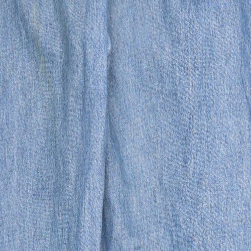 Boohoo Womens Blue  Denim Straight Jeans Size 10 L28 in