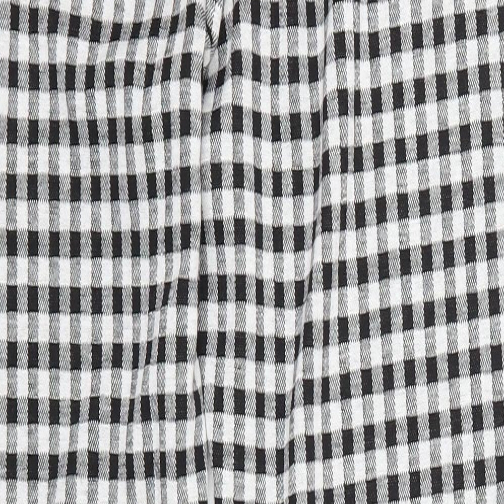 F&F Womens Black Check  Jegging Leggings Size 14 L29 in