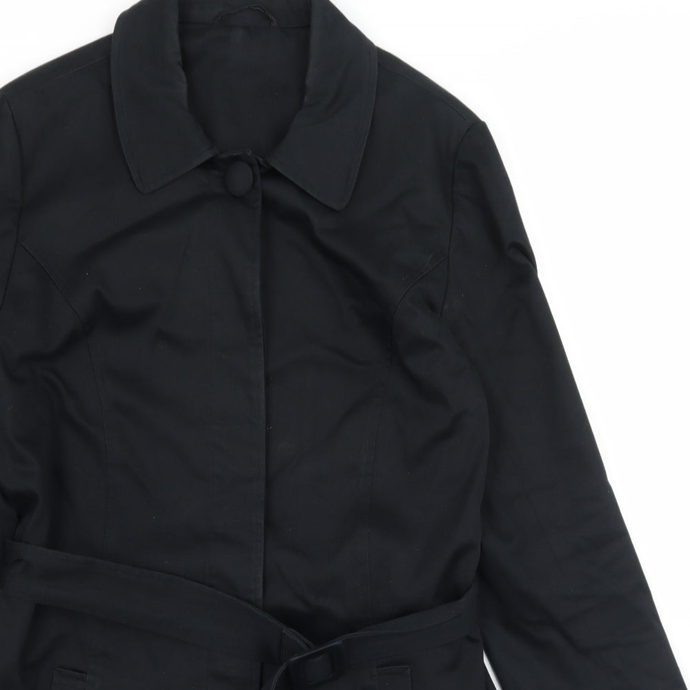 Dorothy Perkins Womens Black   Overcoat Coat Size 16
