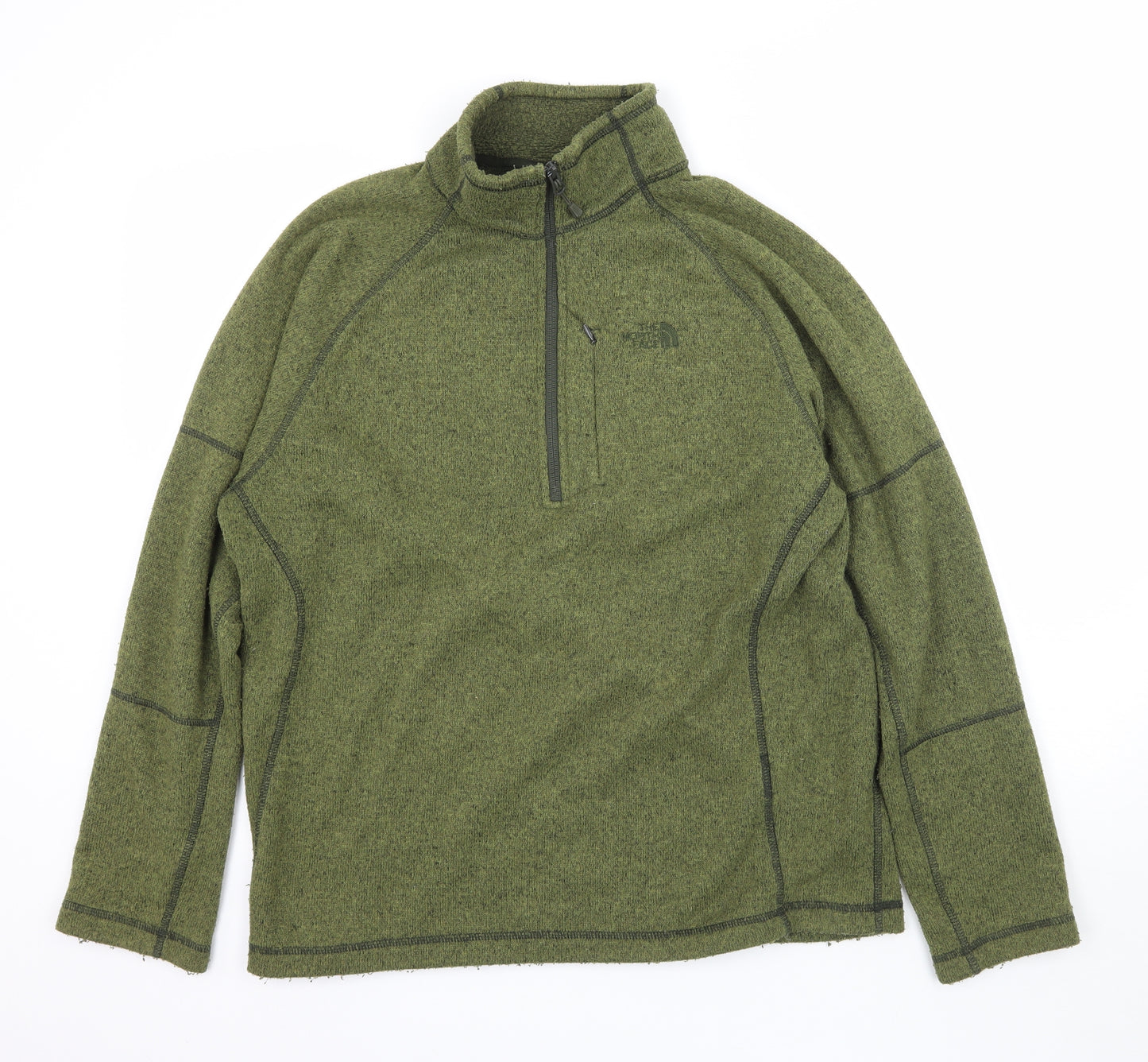 The North Face Mens Green  Fleece Pullover Sweatshirt Size M