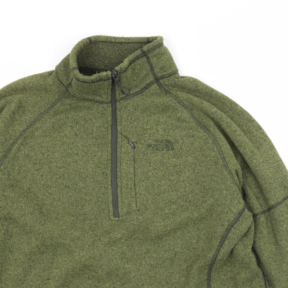 The North Face Mens Green  Fleece Pullover Sweatshirt Size M
