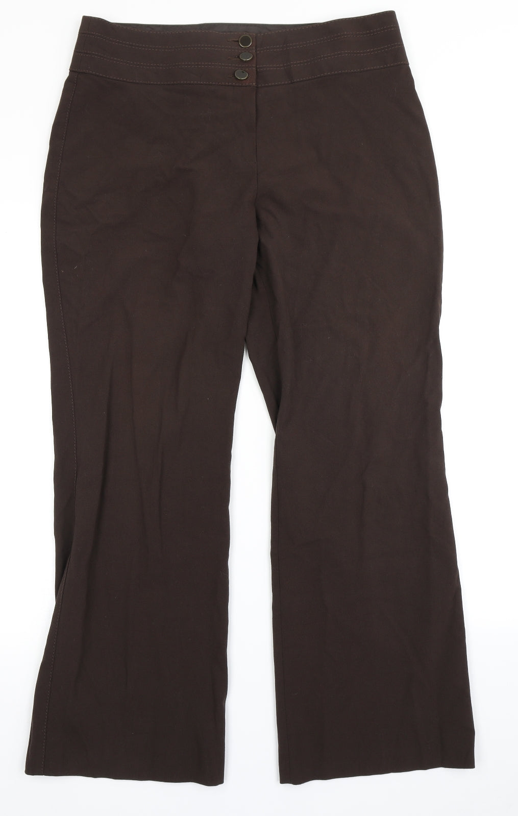 Marks & Spencer Womens Brown   Trousers  Size 14 L27 in