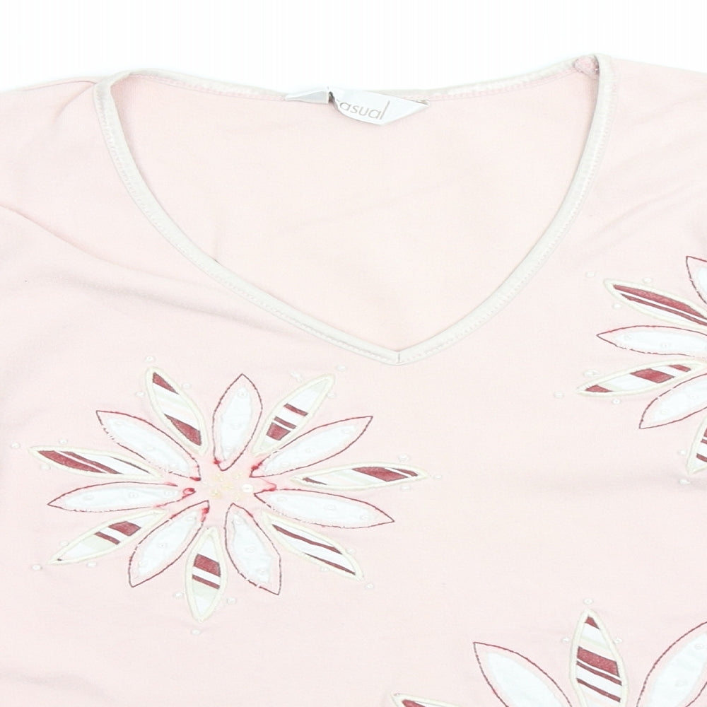 bcasual Womens Pink   Basic T-Shirt Size 16