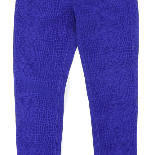 Joe's Womens Blue Animal Print Denim Skinny Jeans Size 30 in L27 in