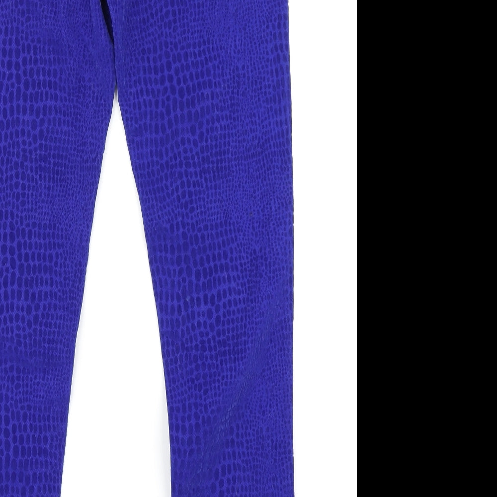 Joe's Womens Blue Animal Print Denim Skinny Jeans Size 30 in L27 in