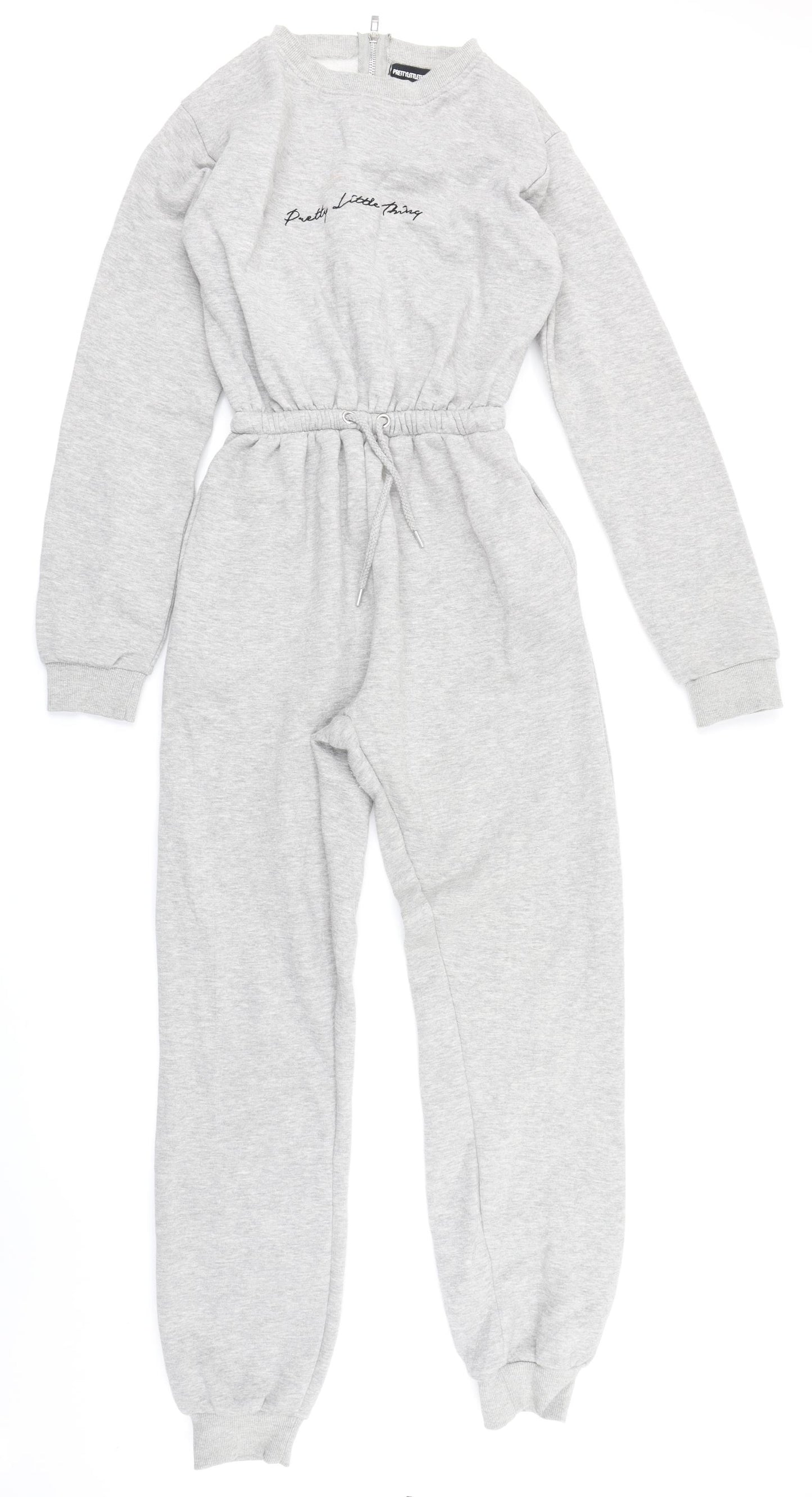 PRETTYLITTLETHING Womens Grey   Jumpsuit One-Piece Size 6 L29 in