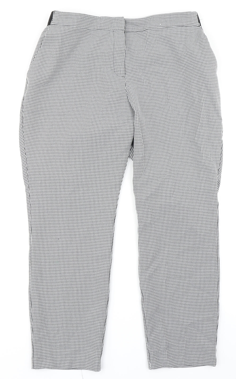 Primark Womens Black Houndstooth  Trousers  Size 16 L25 in