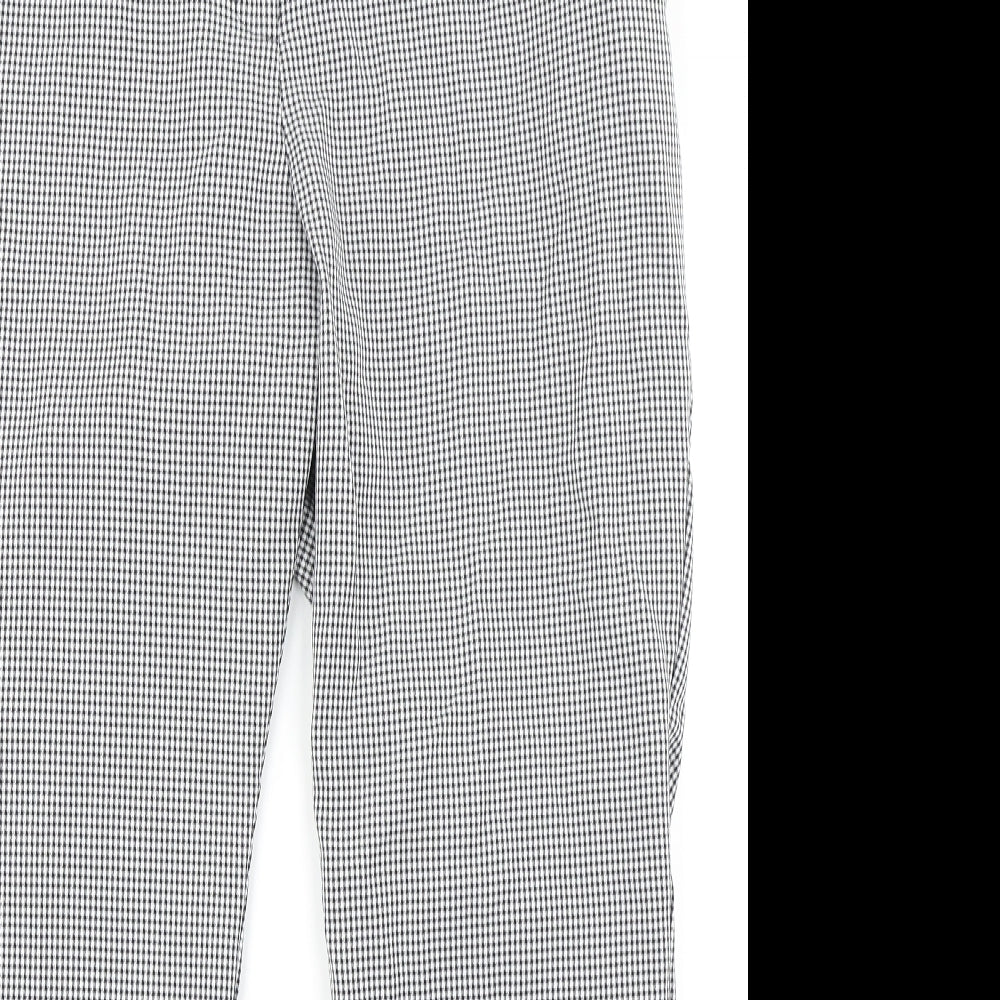 Primark Womens Black Houndstooth  Trousers  Size 16 L25 in