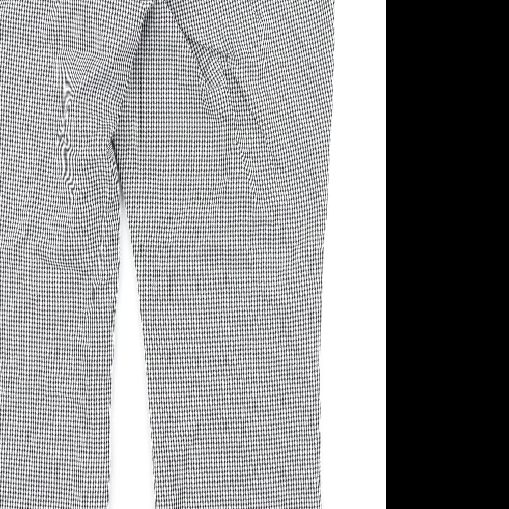 Primark Womens Black Houndstooth  Trousers  Size 16 L25 in