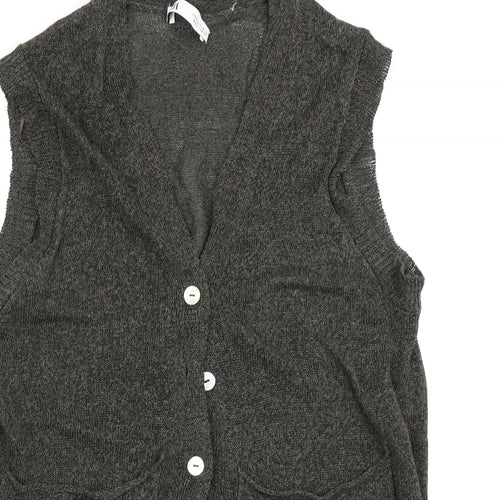 Zara Womens Green  Knit Cardigan Jumper Size S