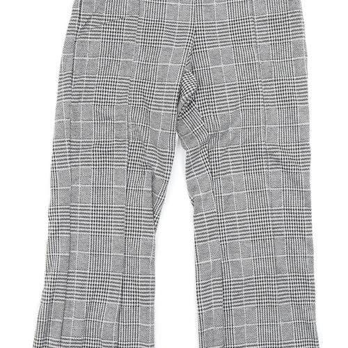 H&M Womens Black Plaid  Trousers  Size S L24 in