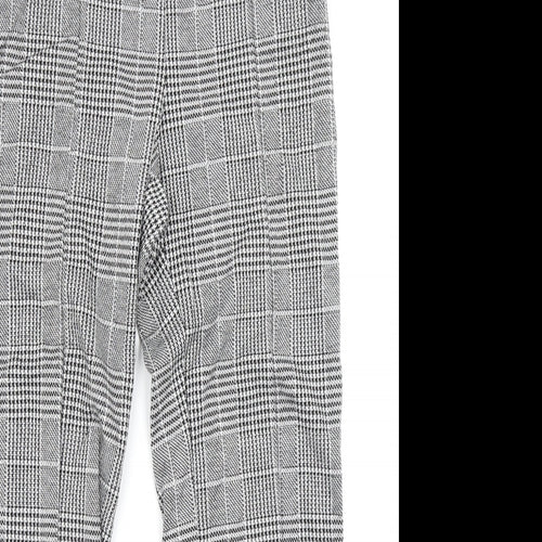 H&M Womens Black Plaid  Trousers  Size S L24 in