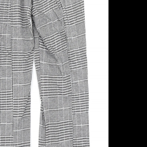 H&M Womens Black Plaid  Trousers  Size S L24 in