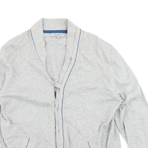 Ted Baker Mens Grey  Knit Cardigan Jumper Size M