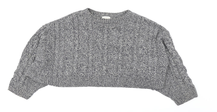 Topshop Womens Blue  Knit Pullover Jumper Size M  - Cropped