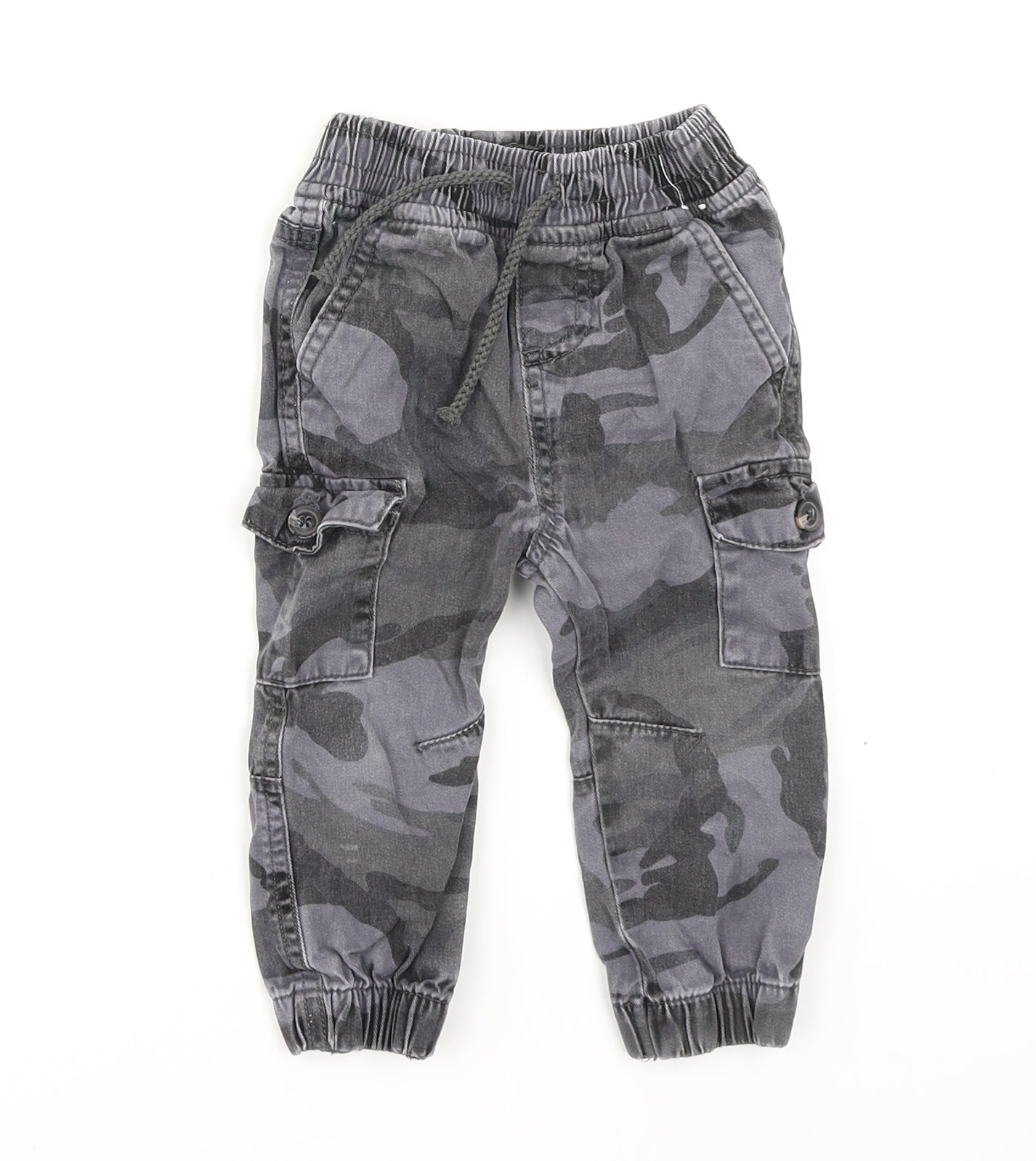 Denim CO Boys Blue Camouflage  Cargo Trousers Size 12-18 Months