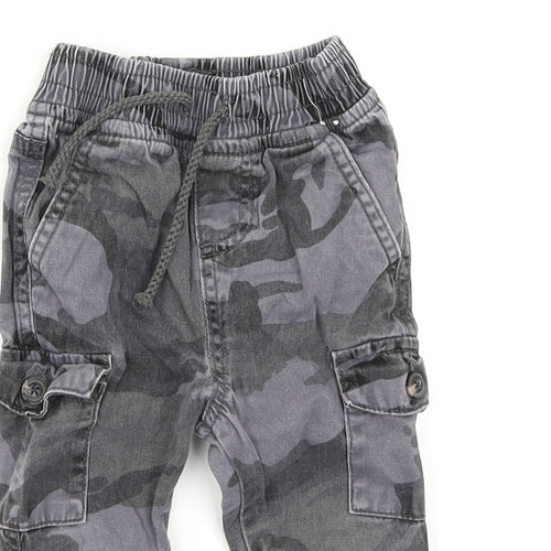 Denim CO Boys Blue Camouflage  Cargo Trousers Size 12-18 Months