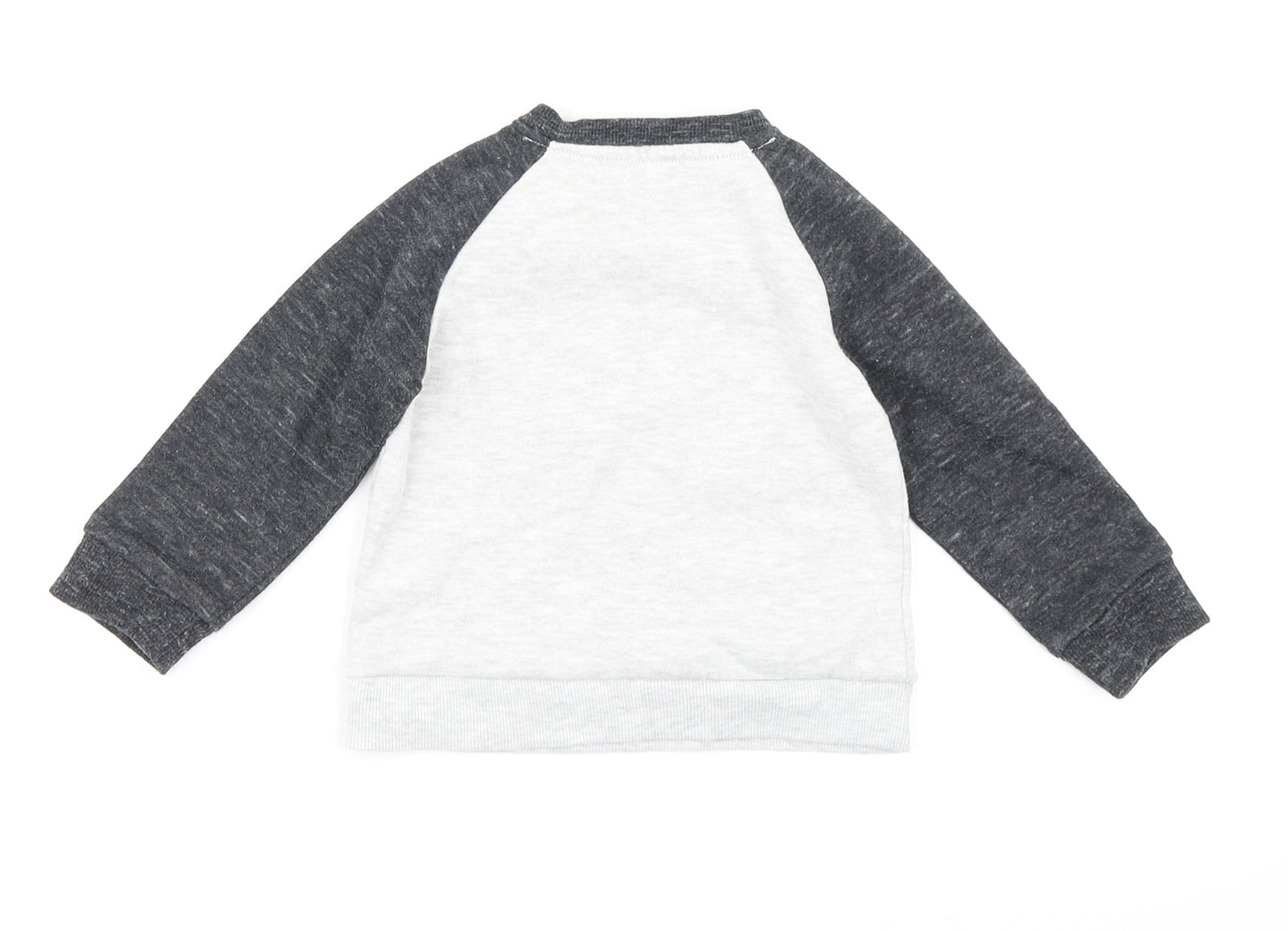 F&F Boys Grey Colourblock  Pullover T-Shirt Size 12-18 Months