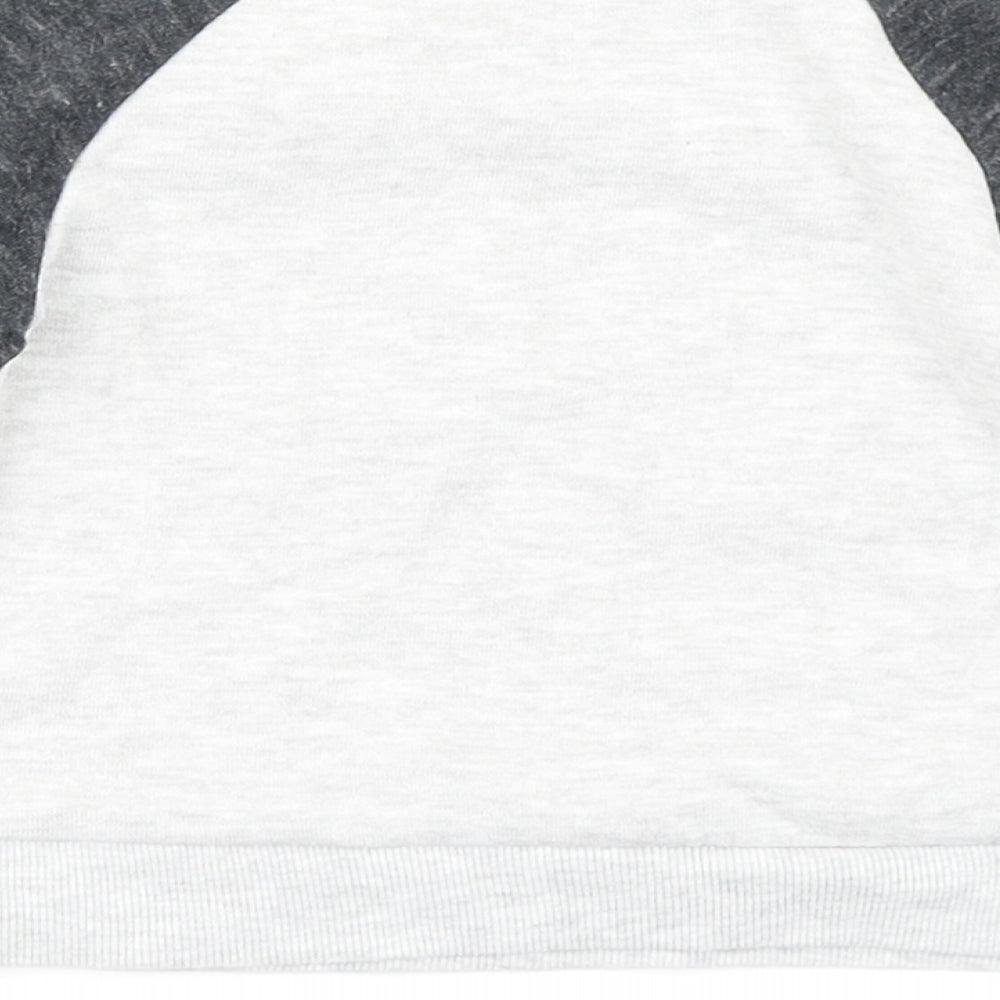 F&F Boys Grey Colourblock  Pullover T-Shirt Size 12-18 Months