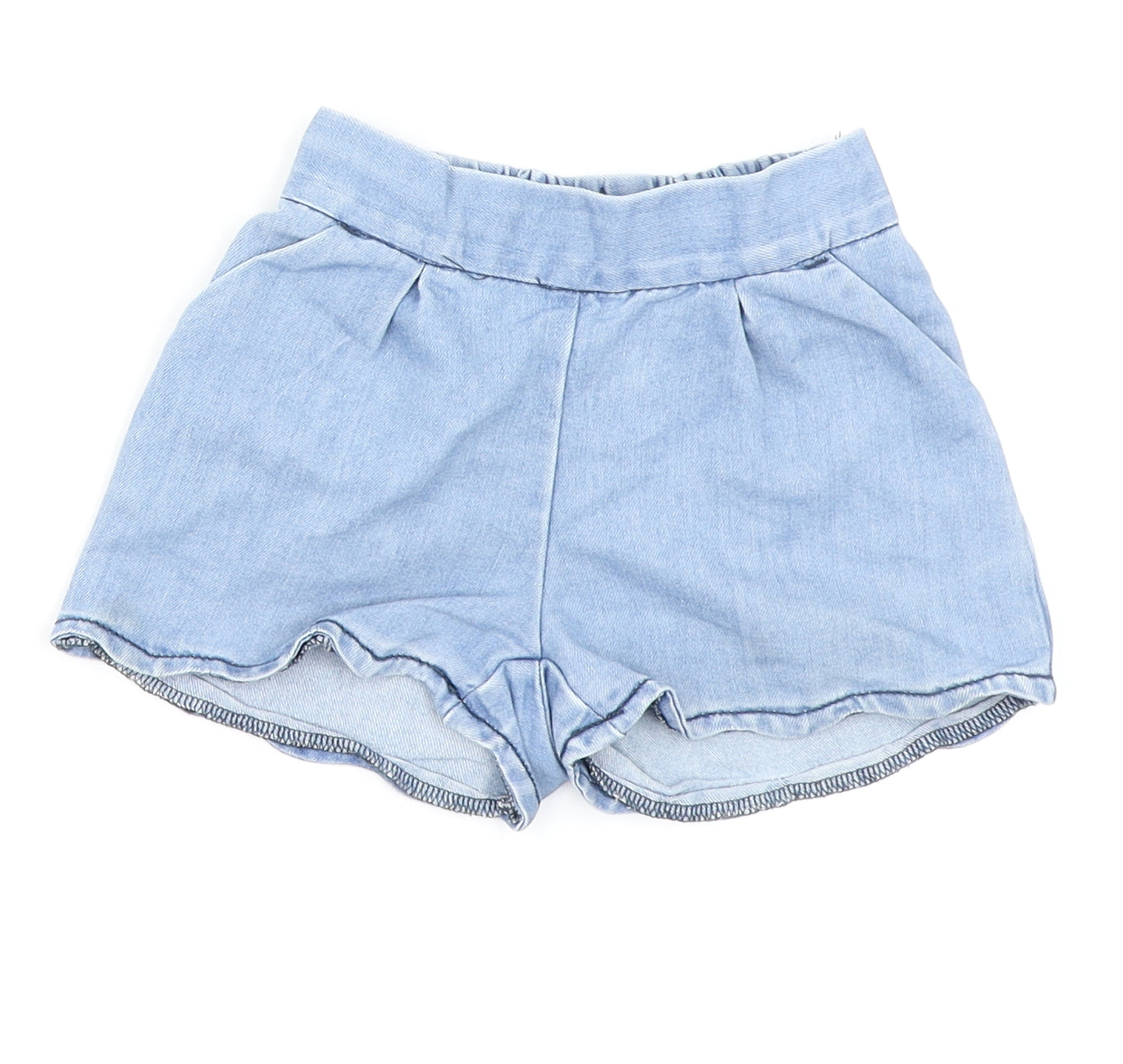 NEXT Girls Blue  Denim Mom Shorts Size 2-3 Years