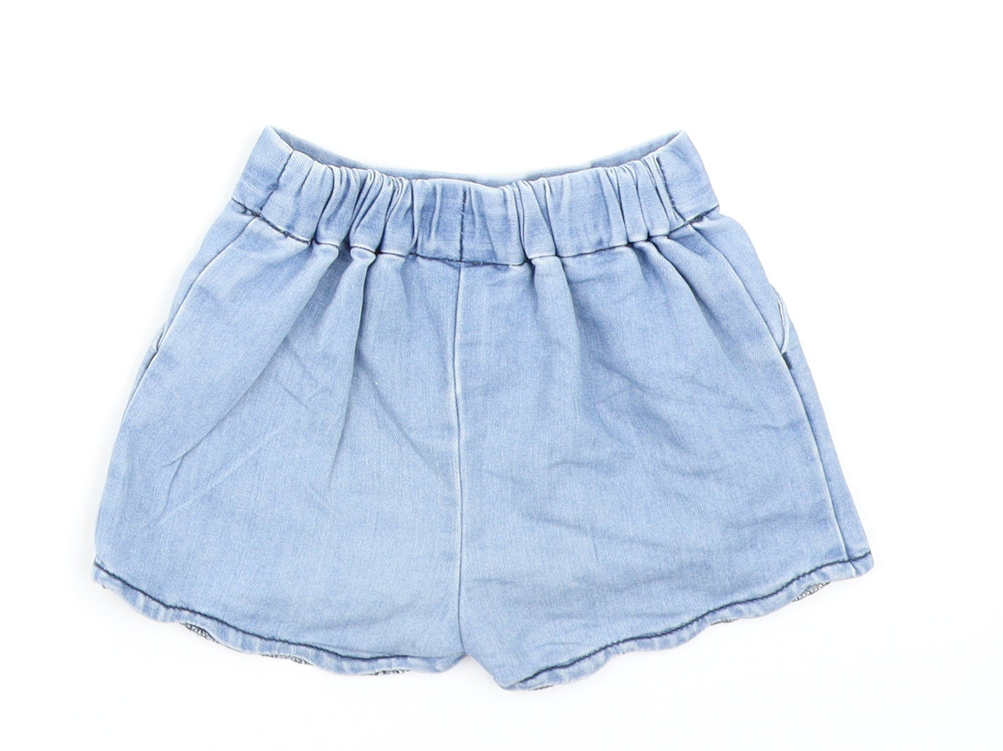 NEXT Girls Blue  Denim Mom Shorts Size 2-3 Years