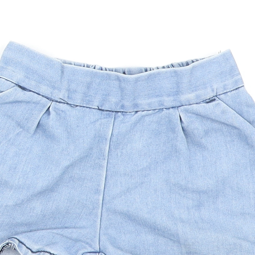 NEXT Girls Blue  Denim Mom Shorts Size 2-3 Years