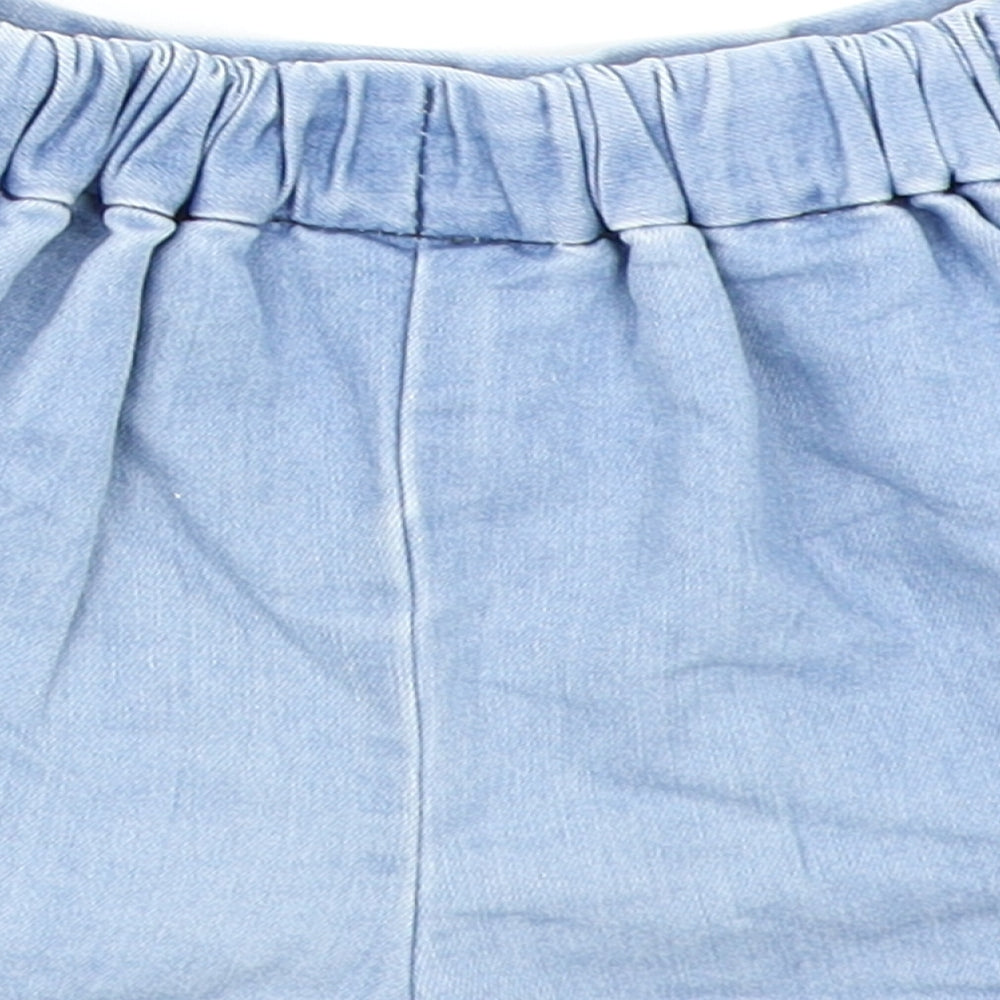 NEXT Girls Blue  Denim Mom Shorts Size 2-3 Years
