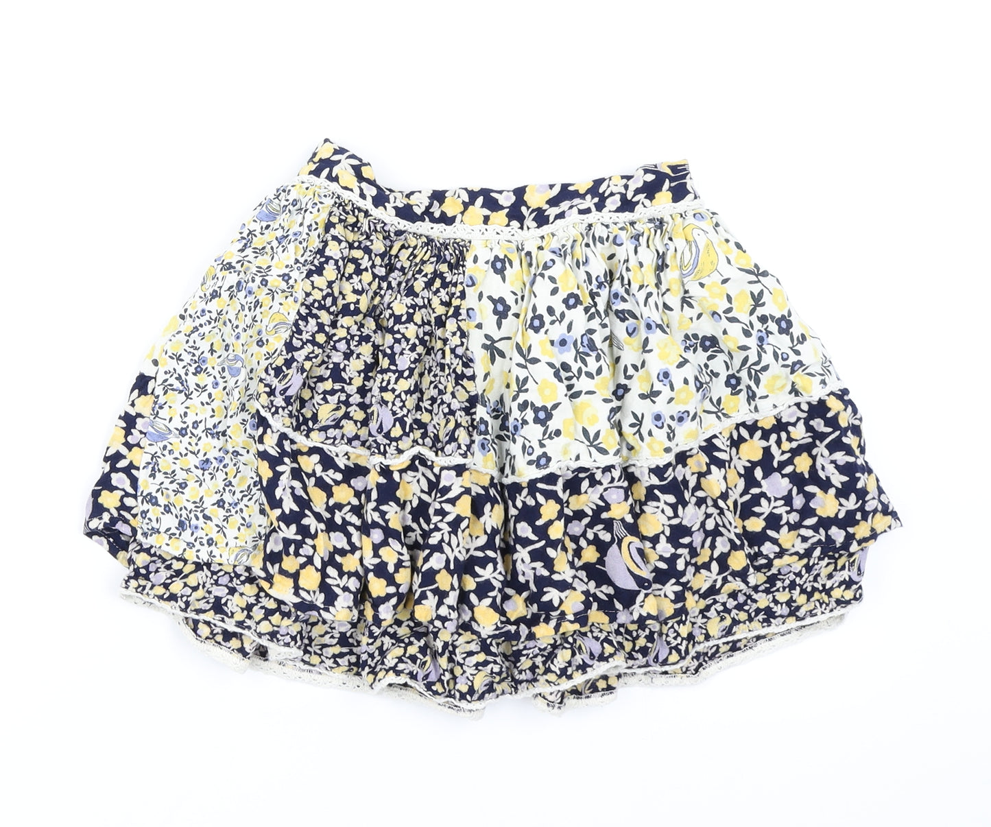 George Girls Blue Floral  Flare Skirt Size 6-7 Years