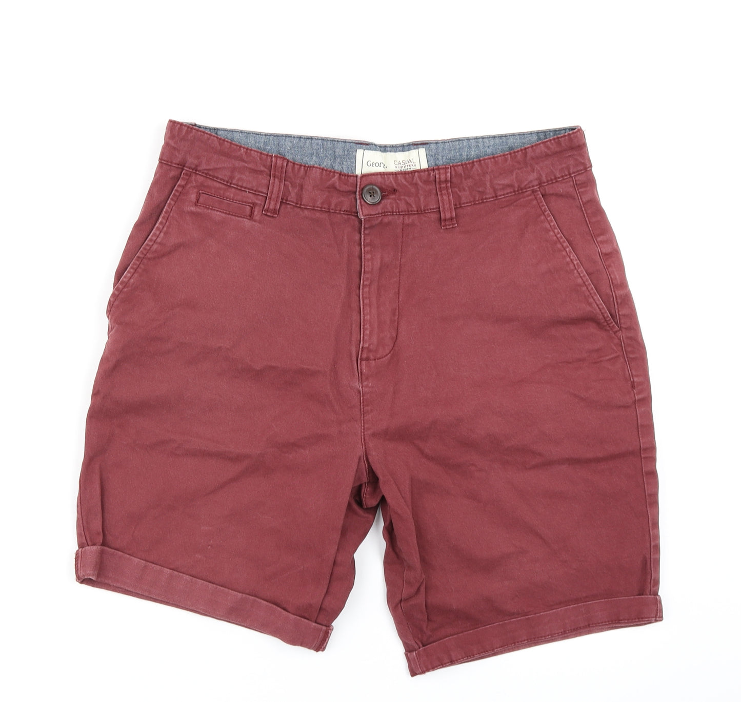 George Mens Red   Chino Shorts Size 32 in