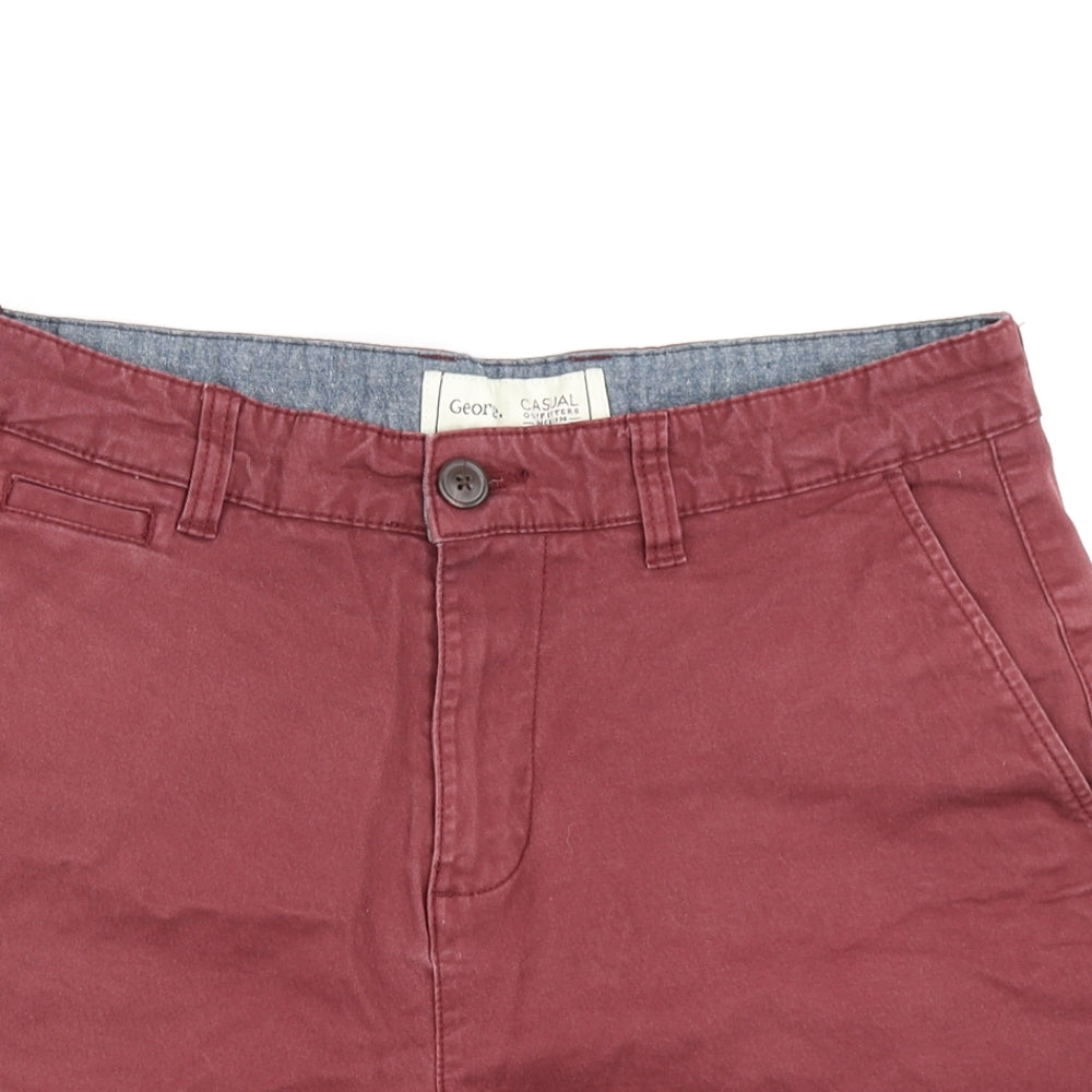 George Mens Red   Chino Shorts Size 32 in