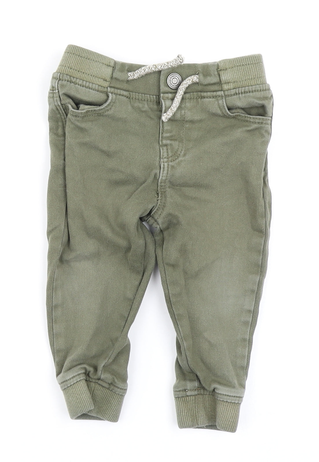 Primark Boys Green   Jogger Trousers Size 9-12 Months