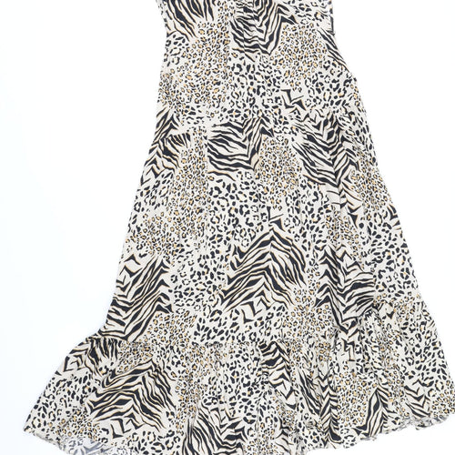 New Look Womens Beige Animal Print  Sheath  Size 14