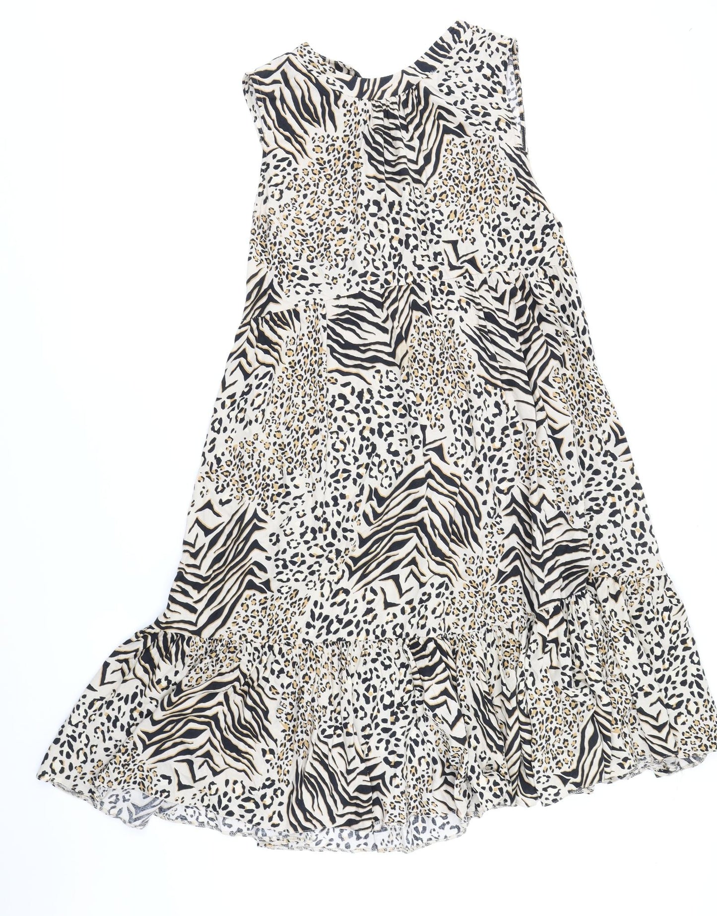 New Look Womens Beige Animal Print  Sheath  Size 14
