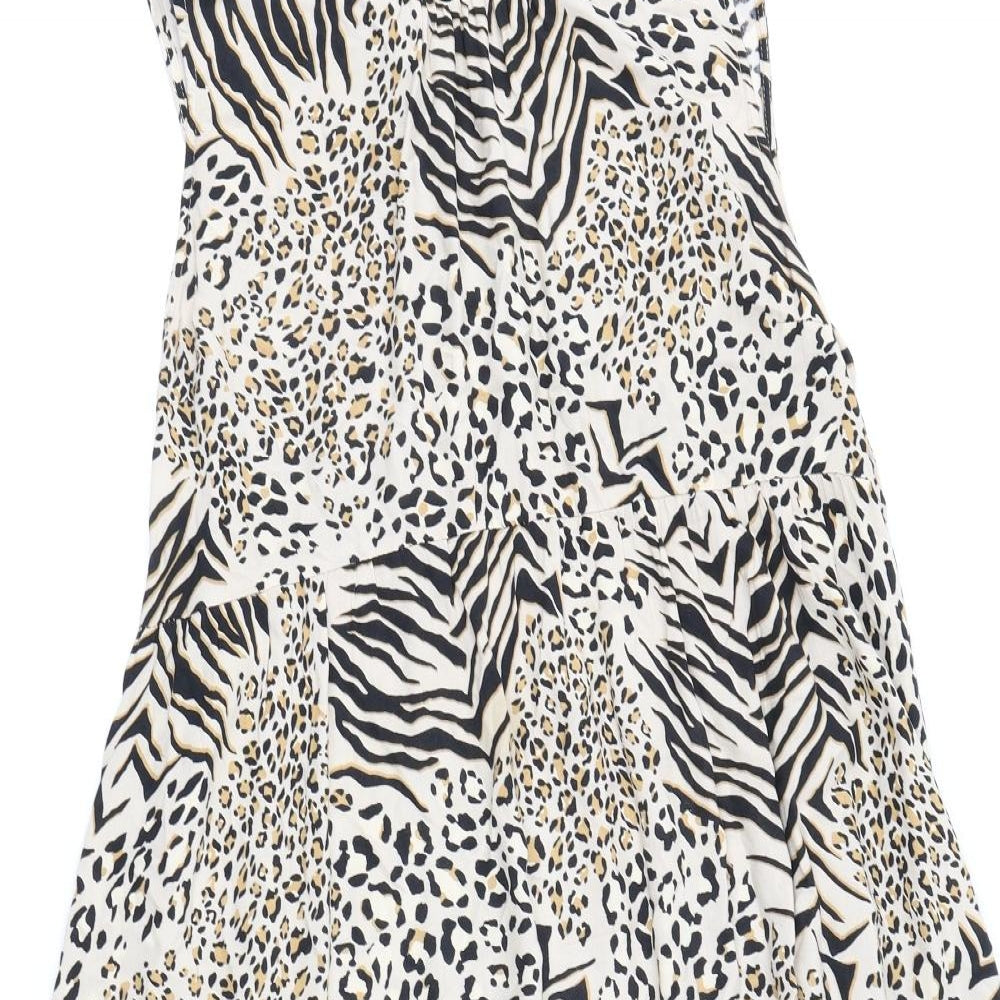 New Look Womens Beige Animal Print  Sheath  Size 14